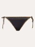 Blika Nazca bikinislip met geknoopt detail en lurex - Zwart