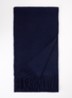 Sjaal van lamswol 25 x 180 cm - Donkerblauw
