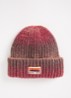 Annag grofgebreide muts met logo - Donkerrood