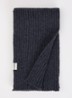 Basalth ribgebreide sjaal 85 x 12 cm - Donkerblauw