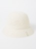 Besary bucket hoed met logo - Gebroken wit