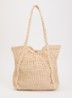 Bloomzy shopper met gevlochten details - Creme