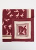 Leylaf sjaal met print 62 x 62 cm - Steenrood