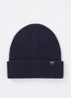 Makalun ribgebreide muts van wol - Donkerblauw