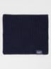 Makalyn Small ribgebreide colsjaal van merino wol - Donkerblauw