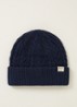 Pacifick kabelgebreide muts in wolblend - Donkerblauw