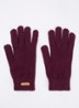 Witzia fijngebreide handschoenen - Aubergine