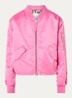 Hady bomberjack met klepzakken en glanzende finish - Roze