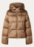 Marian puffer jack met ritszakken - Lichtbruin