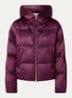 Marian puffer jack met ritszakken - Aubergine