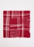 Cowea sjaal met ruitdessin 55 x 55 cm - Rood