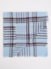 Cowea sjaal met ruitdessin 55 x 55 cm - Blauw