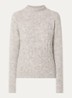 Thebe kabelgebreide trui in alpaca wolblend - Lichtgrijs