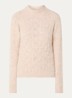 Thebe kabelgebreide trui in alpaca wolblend - Beige