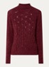 Thebe kabelgebreide trui in alpaca wolblend - Bordeauxrood