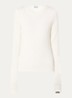 Fina longsleeve met ronde hals - Gebroken wit