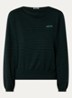 Gerhi fijngebreide sweater in wolblend met streepprint - Groen