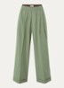 Jasha high waist wide fit broek met steekzakken - Groen