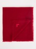 Soncol sjaal in kasjmier wolblend 50 x 50 cm - Donkerrood