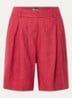 Bermuda high waist loose fit korte broek van linnen - Kersenrood