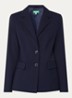 Blazer met schoudervulling en klepzakken - Donkerblauw