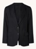 Blazer van linnen met klepzakken - Zwart