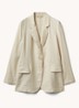 Blazer van linnen met klepzakken - Zand