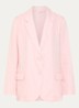 Blazer van linnen met klepzakken - Roze