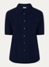 Blouse met kraag - Donkerblauw
