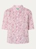 Blouse met print - Donkerroze