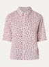 Blouse met print - Oudroze
