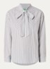 Blouse met sjaalkraag en streepprint - Lichtroze