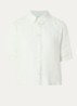Blouse van linnen met halflange mouw - Lichtgroen