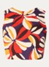 Cropped mouwloze top met print en gestrikt detail - Orange