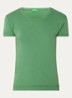 Fijngebreid T-shirt met ronde hals - Olijfgroen