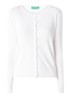 Fijngebreid vest met ronde hals - Gebroken wit