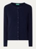 Fijngebreid vest met ronde hals - Donkerblauw