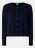 Fijngebreid vest met ronde hals - Donkerblauw