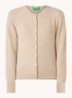 Fijngebreid vest van wol met ronde hals - Camelmelee-562 / Beige