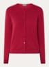 Fijngebreid vest van wol met ronde hals - Rood-07P / Donkerrood