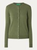 Fijngebreid vest van wol met ronde hals - Groen-15R / Legergroen