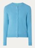 Fijngebreid vest van wol met ronde hals - Zeeblauw-23J / Blauw