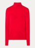 Fijngebreide coltrui van merino wol - Rood