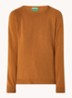 Fijngebreide pullover in kasjmierblend met ronde hals  - Camel