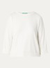 Fijngebreide pullover in wolblend - Creme