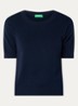 Fijngebreide pullover met ronde hals  - Donkerblauw