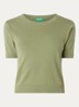Fijngebreide pullover met ronde hals  - Groen