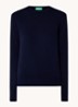 Fijngebreide pullover van merino wol - Donkerblauw