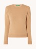 Fijngebreide pullover van merino wol - Camel