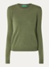 Fijngebreide pullover van merino wol - Mosgroen